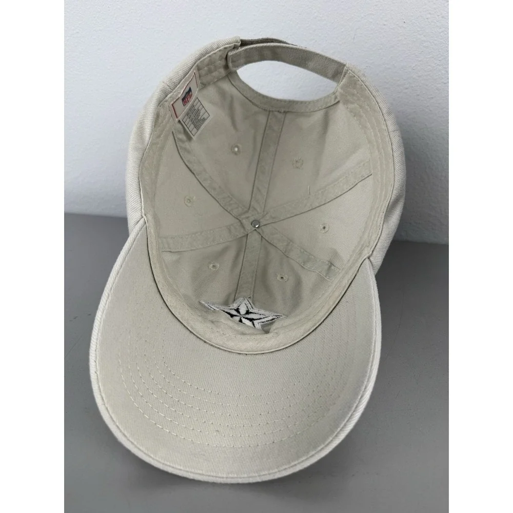 Dallas Cowboys Hat Cap Beige Embroidered Star Logo Adjustable Strap NFL Cotton